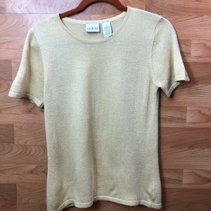 Villager Gold Sweater w/Metallic Gold Threading